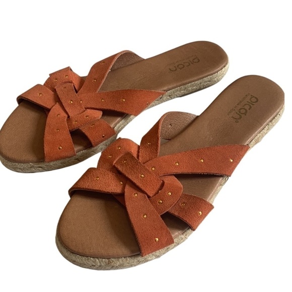 Picon leather suede sandals, handmade in Spain, 9 1/2, bohemian, festival - Picture 1 of 5